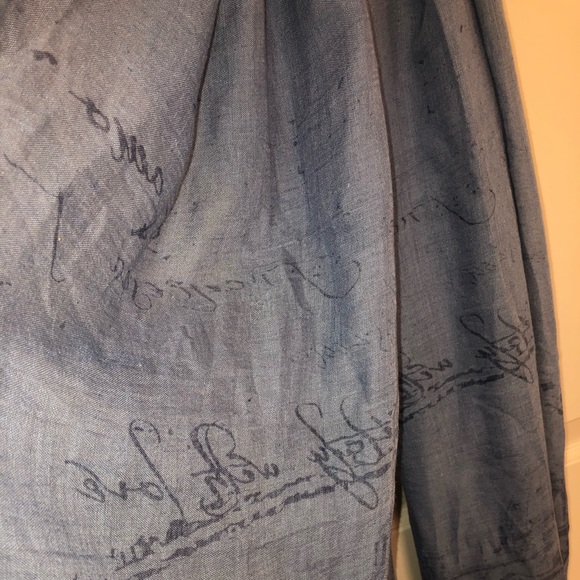 Rome blue scarf - Picture 3 of 4